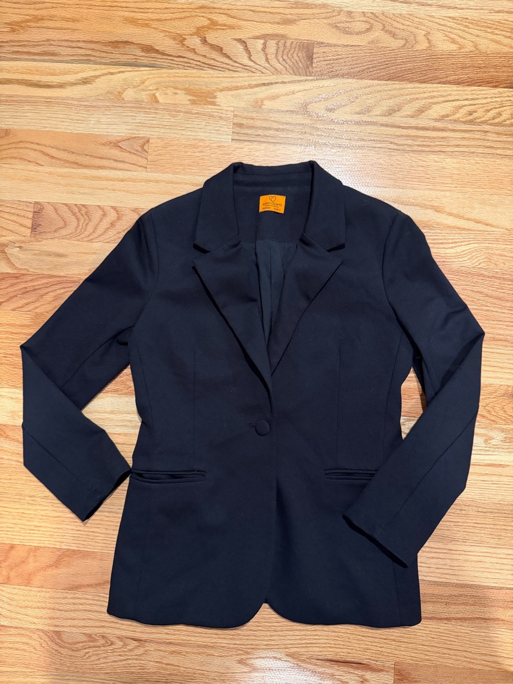 Mary Crafts Black Stretch Tailored Blazer Size 4